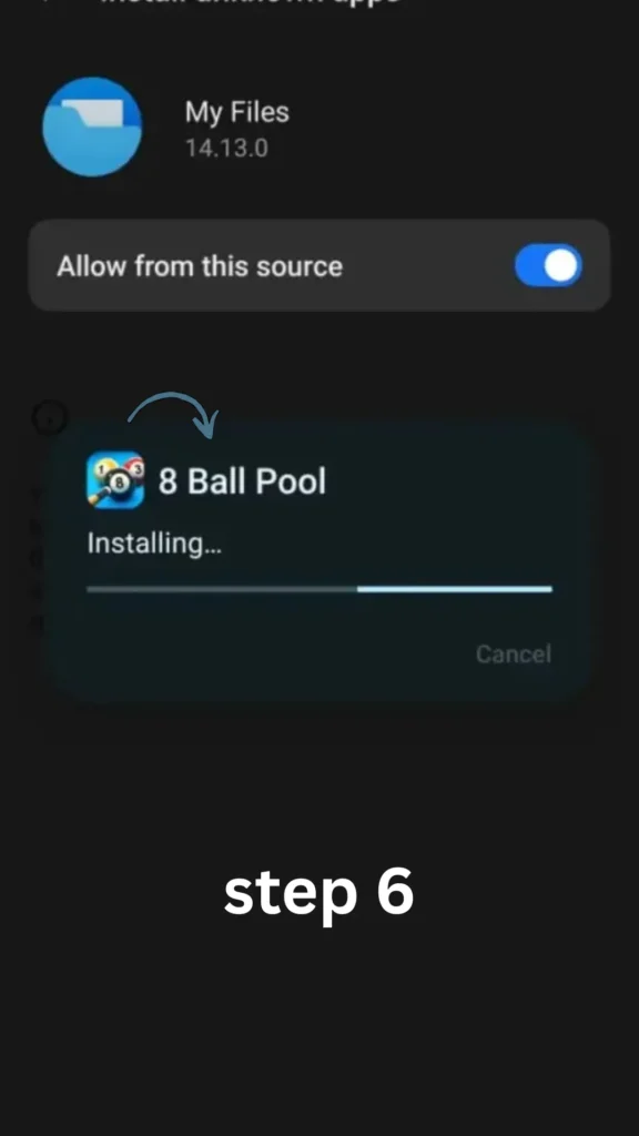 8 Ball Pool MOD APK 6 App-is-Installing