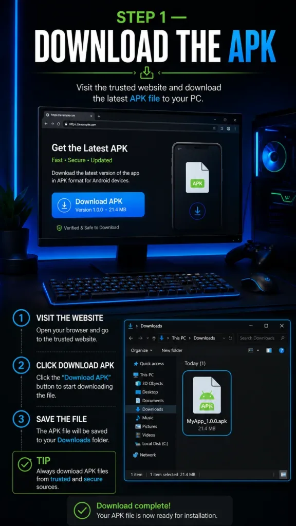 Download APK on PC